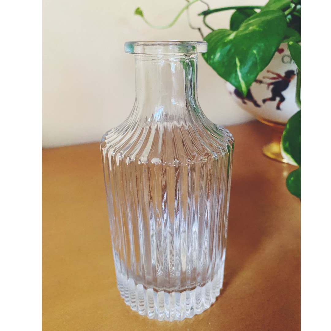 Cut Glass Flower Vase, Furniture & Home Living, Home Decor, Vases