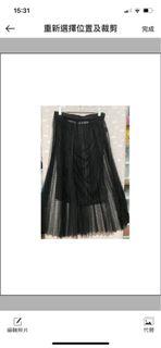 (Dior style) 波點 紗裙 黑色 Skirt