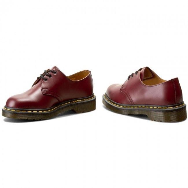 Dr Martens 1461 59 Classic 3 Eye Shoes Cherry Red Smooth Red For Men And Women DM