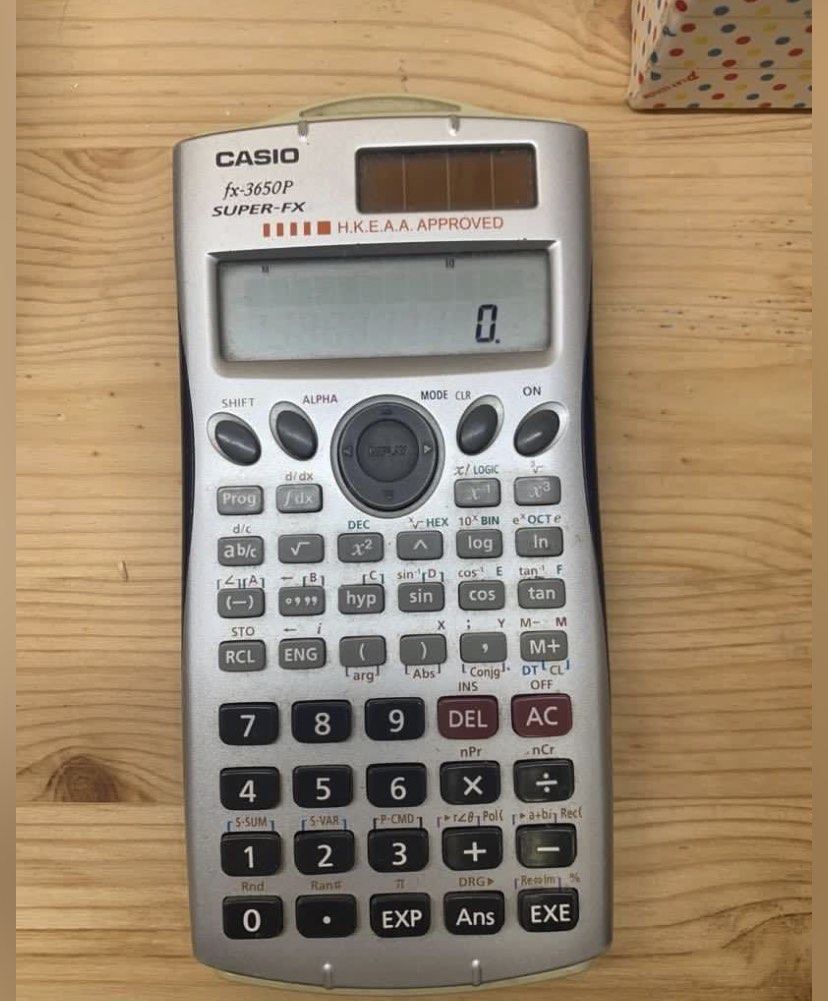 DSE專用計數機 fx-3650P, 興趣及遊戲, 書本 & 文具, 雜誌及其他 - Carousell