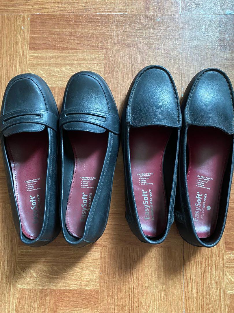 Easysoft Rubber Loafers Black Shoes 37 and 38 Women s Fashion