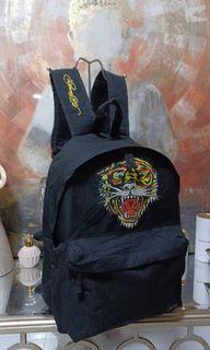 💜💕Ed Hardy by Christian Audigier Shane Tiger Black Backpack Bag