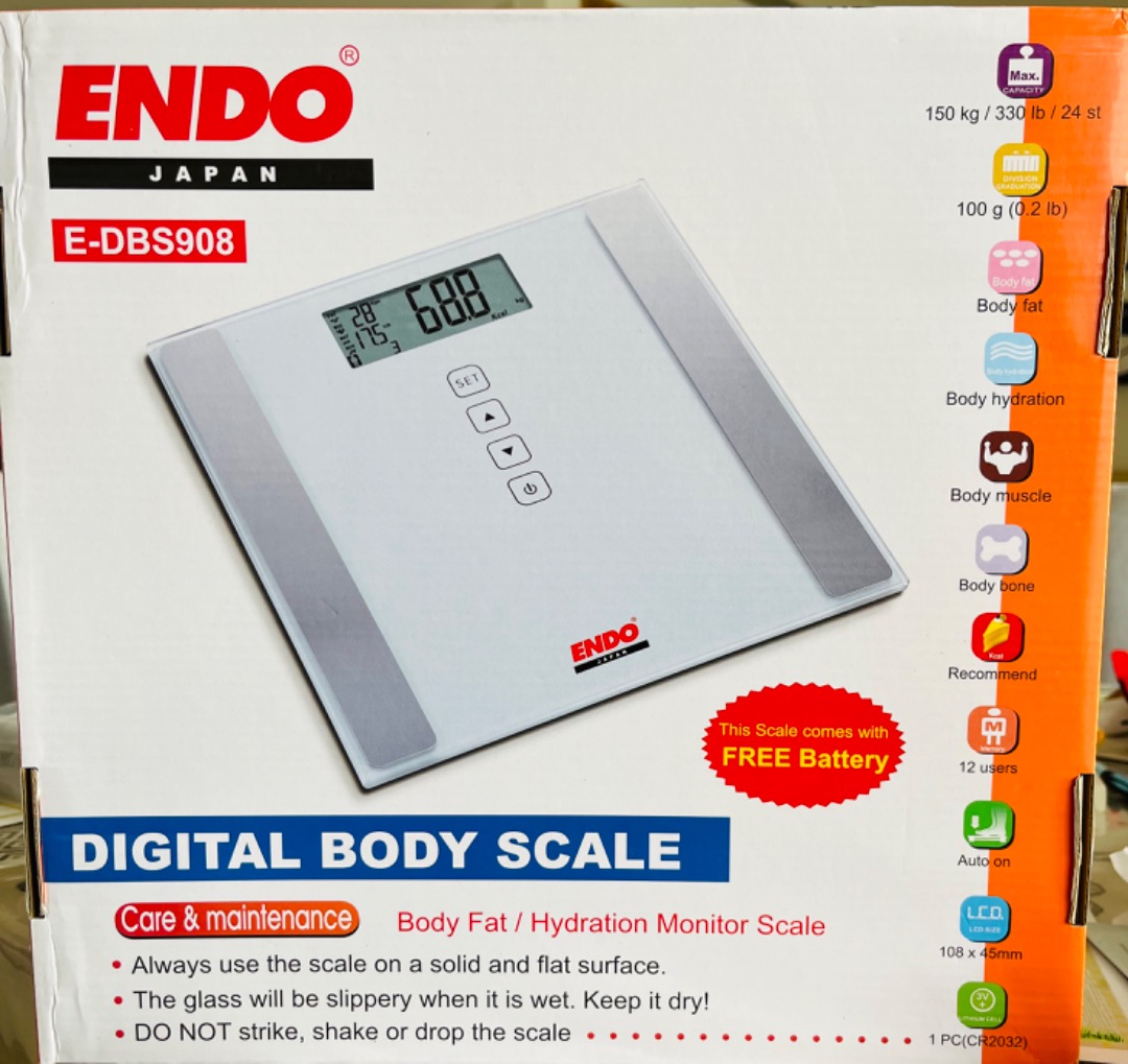 ENDO Digital Body Scale, Health & Nutrition, Health Monitors & Weighing