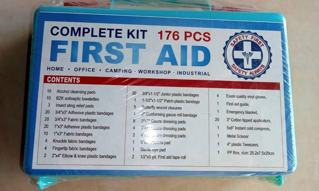 Kit 176 First Aid Kit (176 pcs), Health & Nutrition, Medical Supplies & Tools ...