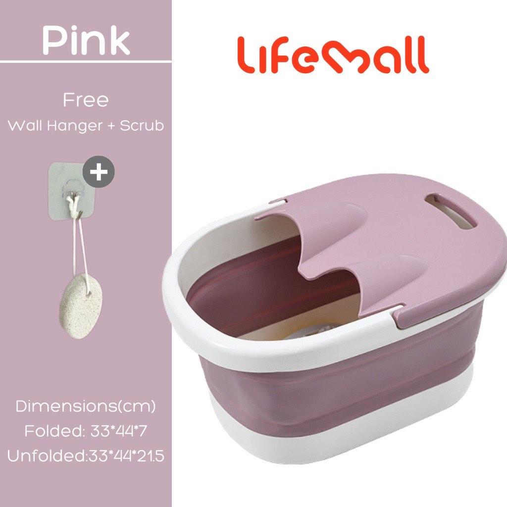Foldable Foot Spa Bucket/ Massage Foot Bath/ Foot Basket with Beads Roller, Everything Else on