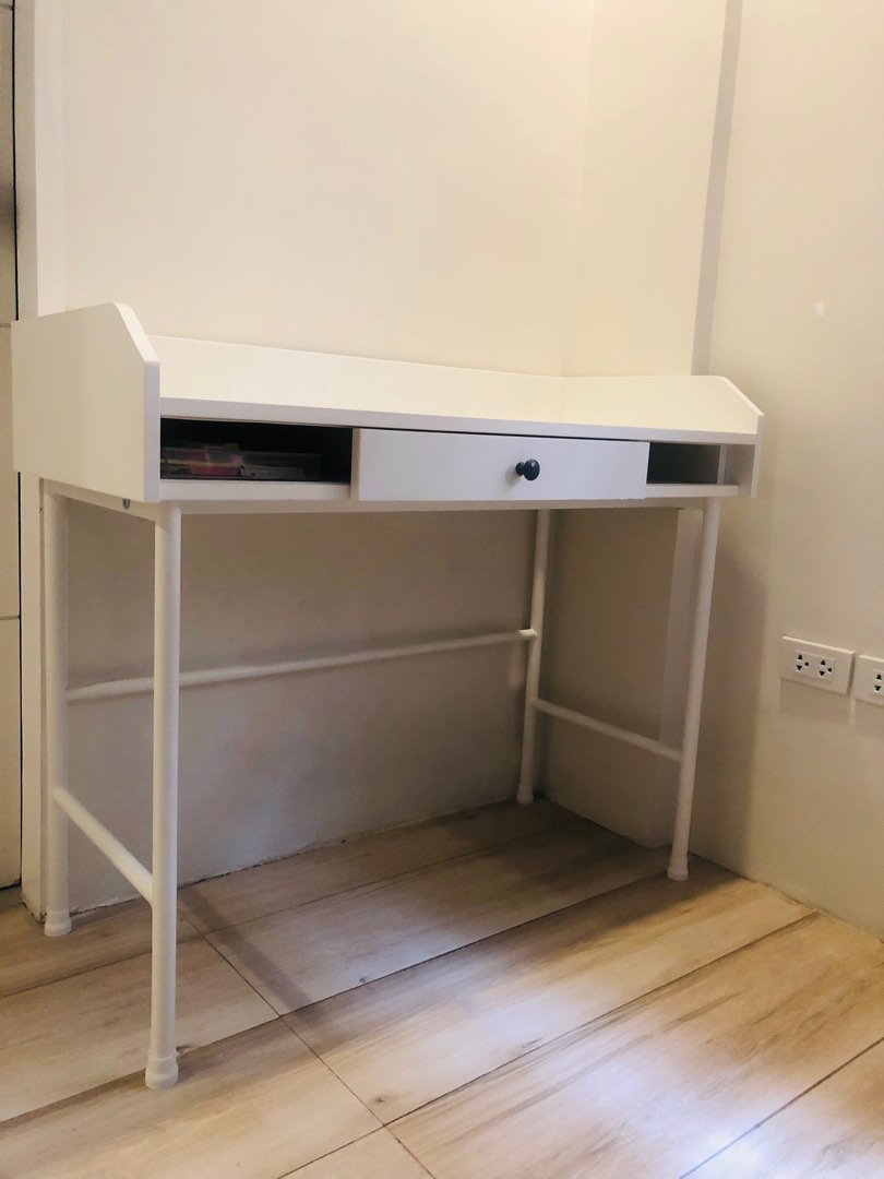 For Sale IKEA White Desk (Hauga), Furniture & Home Living, Office
