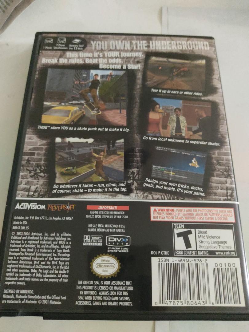 Manuale Istruzioni Originale Tony Hawk's Underground Per Nintendo GameCube (solo Manuale) - Foto 3