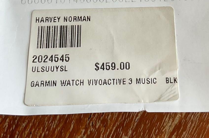 Harvey norman top vivoactive 3 music