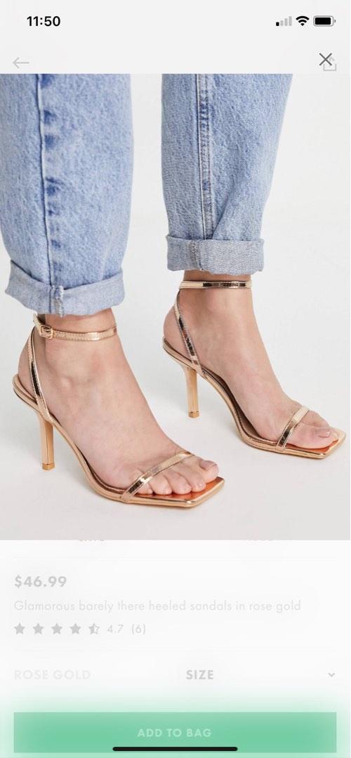 Gold strappy heels size 11 discount