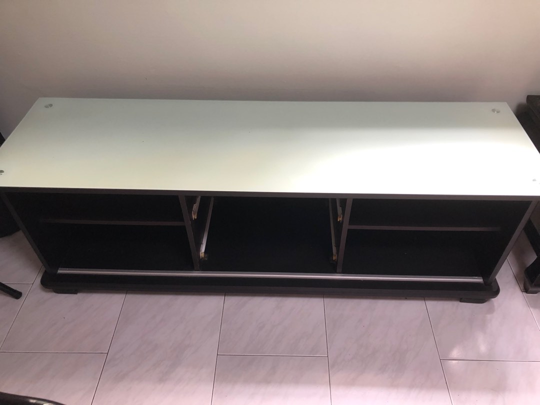 Glass Top TV Console, Furniture & Home Living, Furniture, TV Consoles