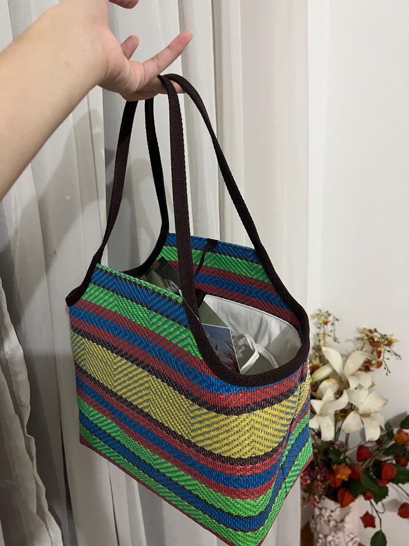 Halohalo smol tia bag in stripes, Women's Fashion, Bags & Wallets, Tote ...