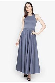 Halter formal gown (gray, medium)
