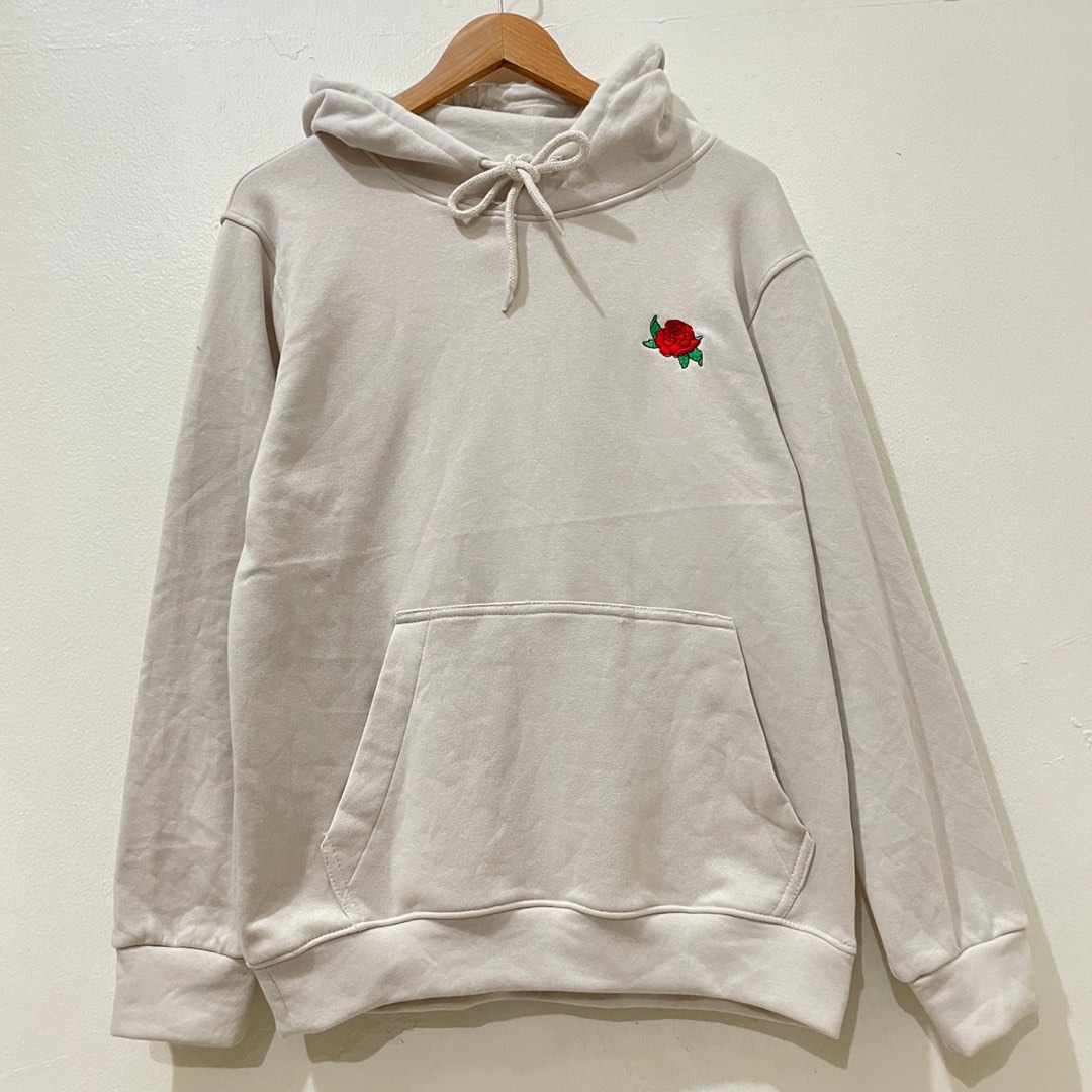 H&m white rose hoodie deals