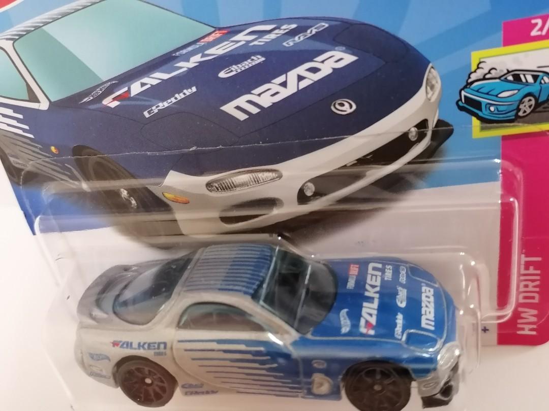 1995 Mazda RX-7 Blue/Green & Silver/Blue 2022 Hot Wheels HW Drift