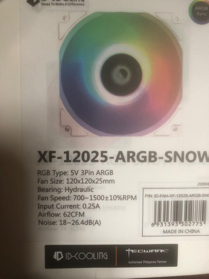 ID Cooling XF 12025 aRGB Fans, Computers & Tech, Parts & Accessories ...