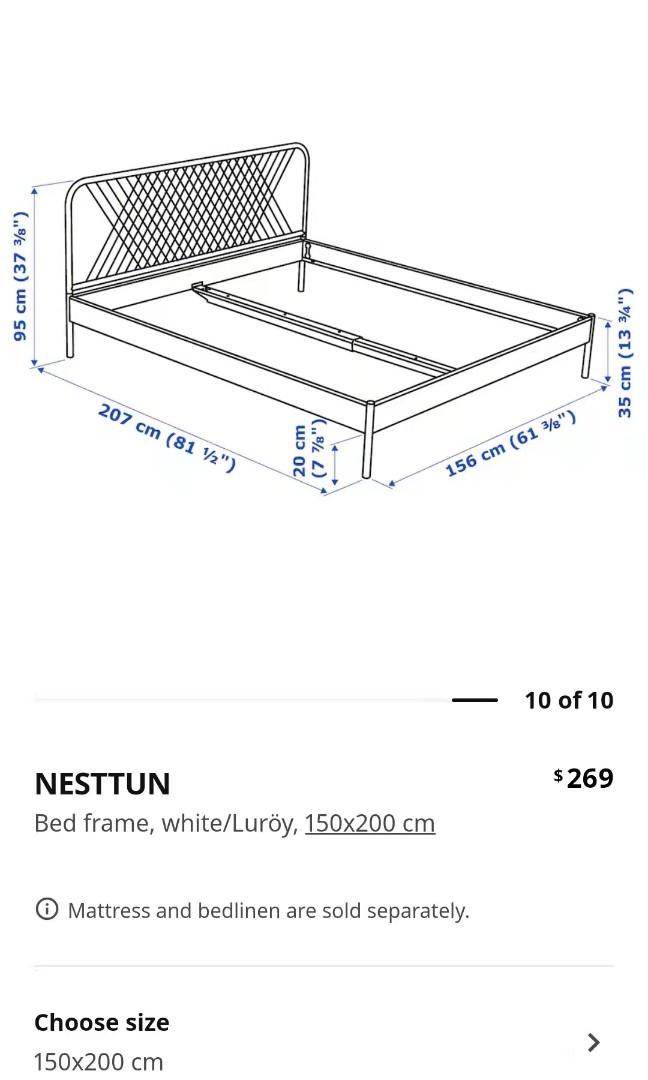IKEA bed frame, Furniture & Home Living, Furniture, Bed Frames