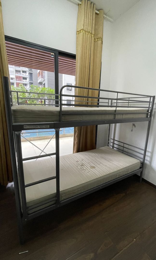 Ikea Bunk Beds with Mattresses 2 sets, Furniture & Home Living
