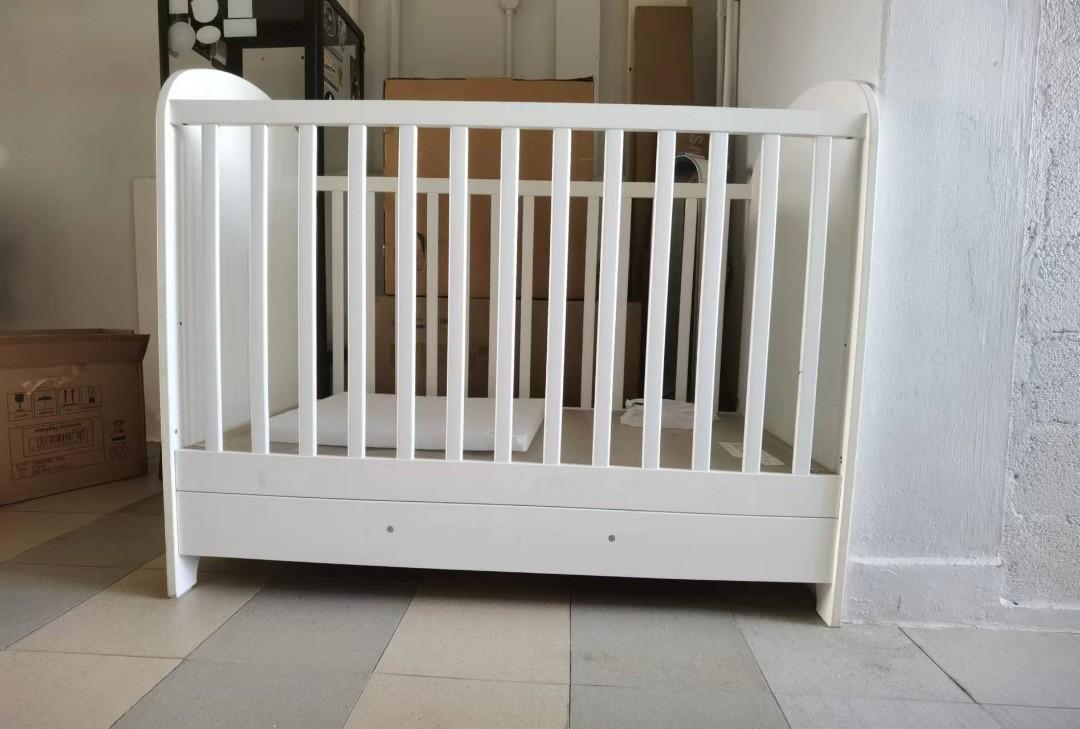Ikea Gonatt Cot Bed with Custom Mattress 60x120cm, Babies & Kids, Baby