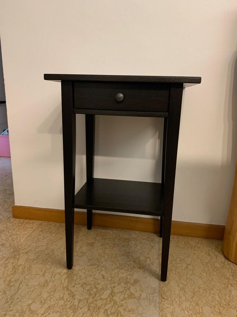 IKEA Hemnes bedside table (black), Furniture & Home Living, Furniture