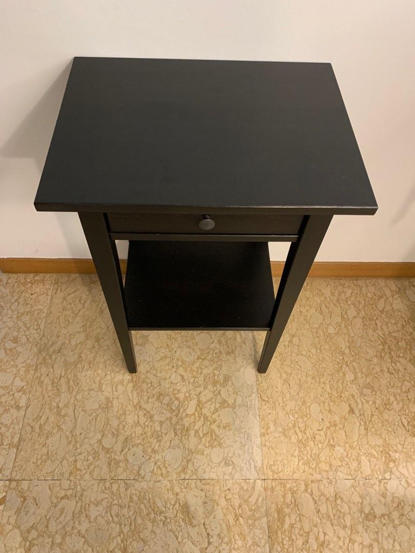 IKEA Hemnes bedside table (black), Furniture & Home Living, Furniture