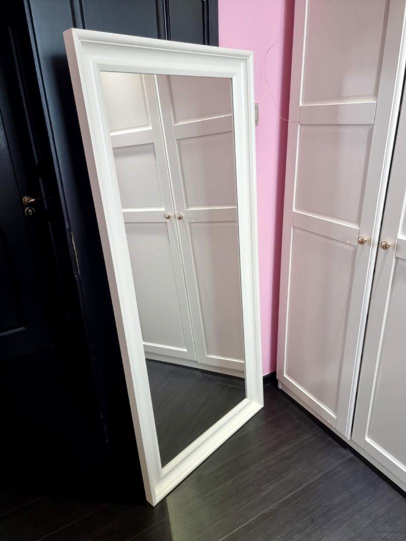 Ikea Hemnes Full Length Mirror white 74x165cm Discontinued, Furniture