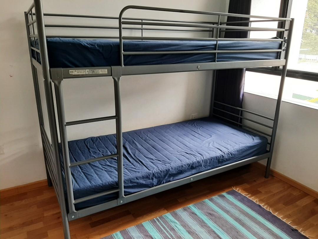IKEA Metal Bunk Bed, Furniture & Home Living, Furniture, Bed Frames