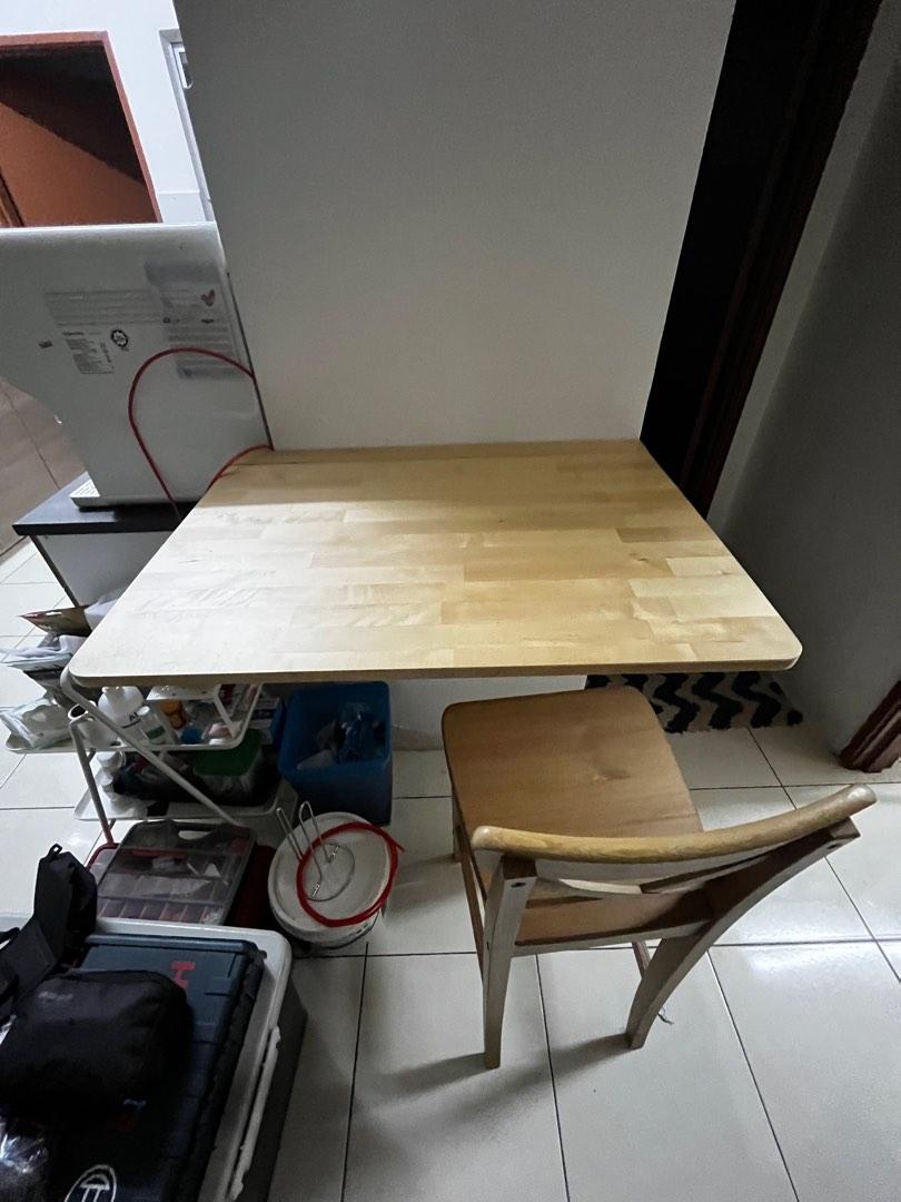 Ikea Norbo fordable table, Furniture & Home Living, Furniture, Tables