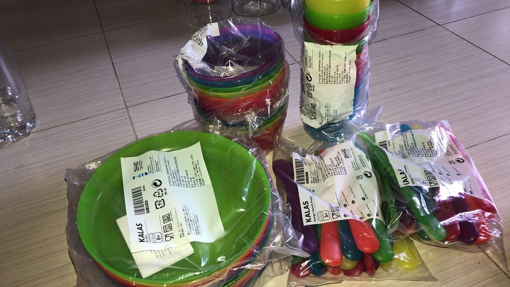 Ikea plastic cutlery and cups, Furniture & Home Living, Kitchenware
