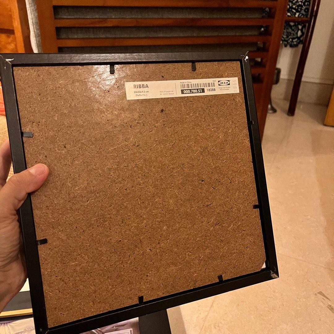 Ikea Ribba 23x23cm Deep Photo Frame Black, Furniture & Home Living