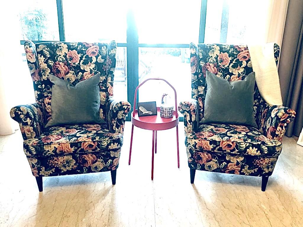 Ikea floral deals chair