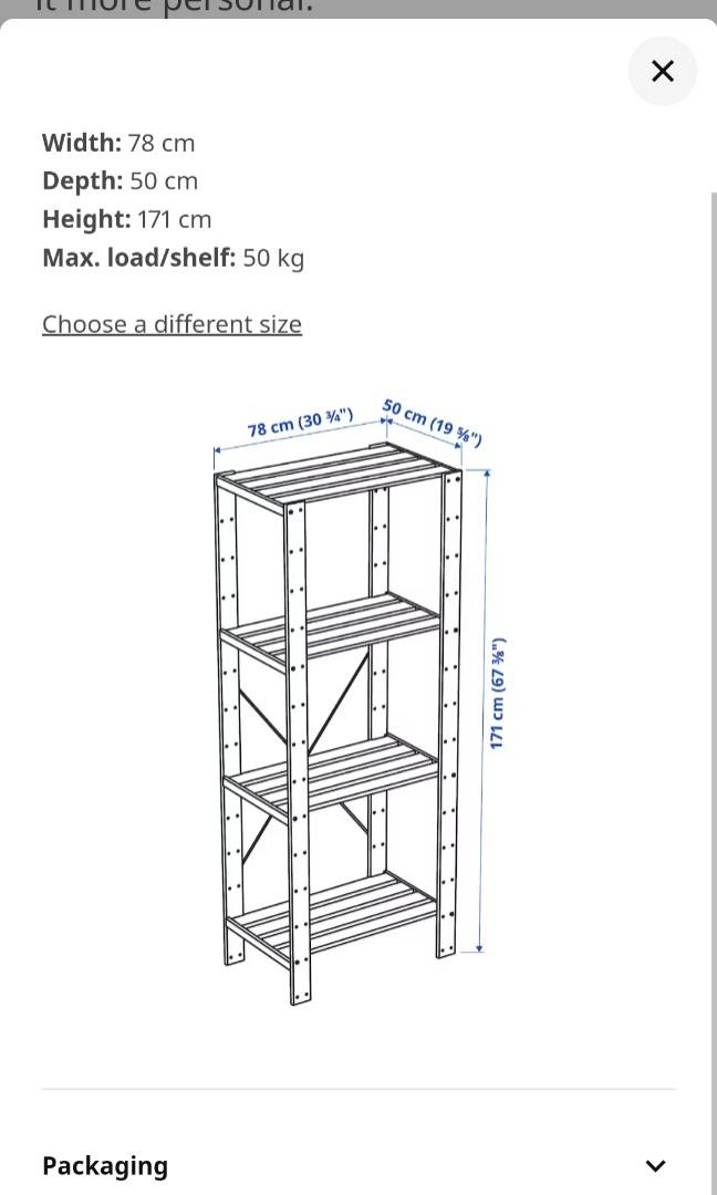 IKEA Wooden Shelf, Hejne., Furniture & Home Living, Furniture, Shelves