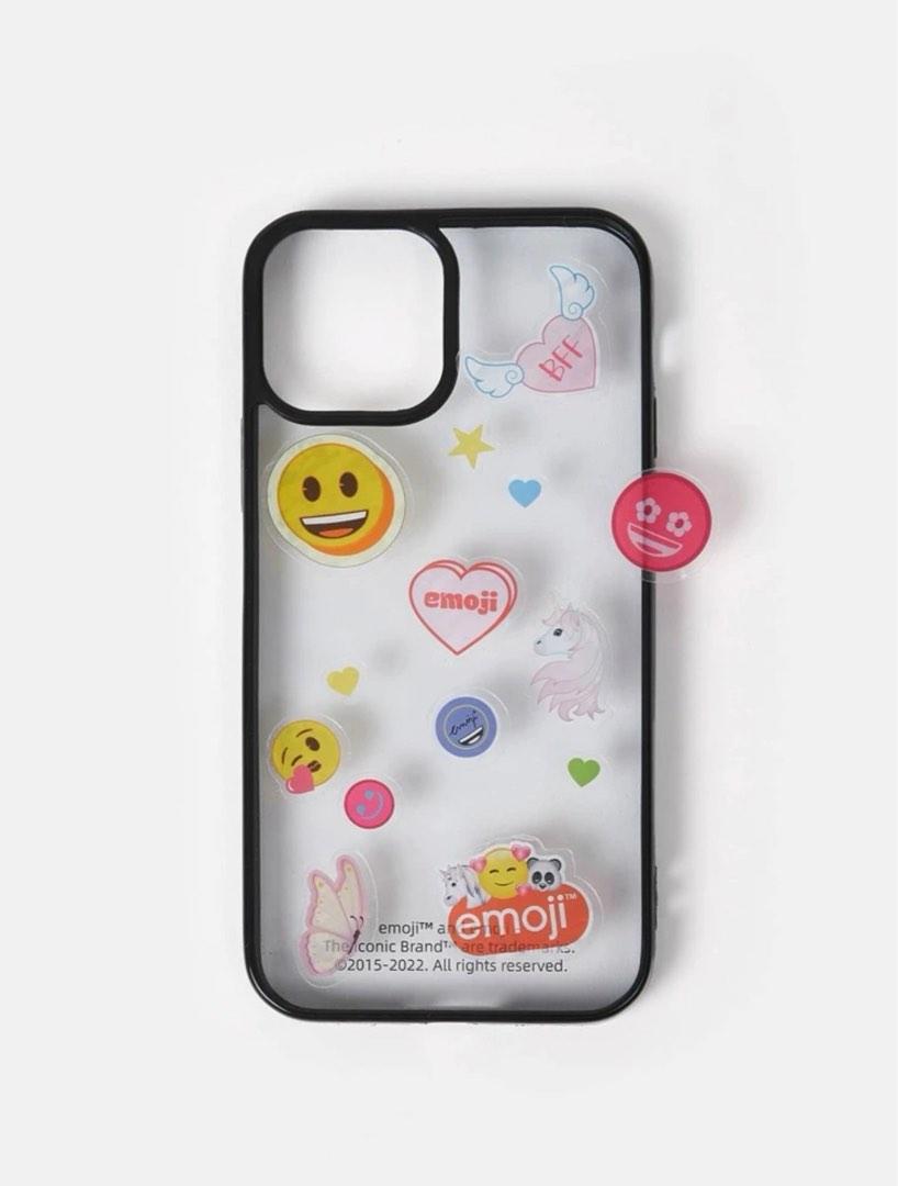 (iPhone 13 Pro Max) SHEIN x Emoji Stickers with Clear Phone Case