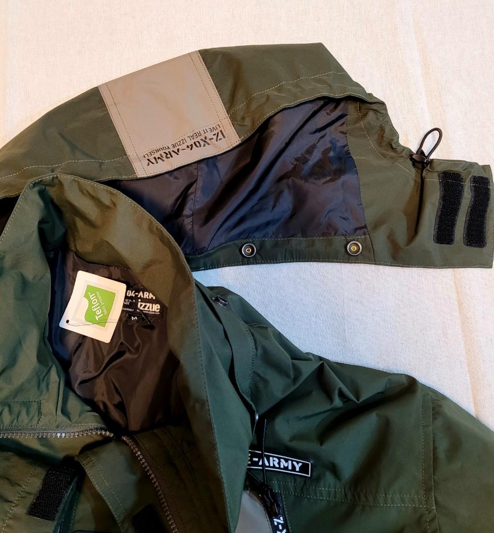 izzue ARMY Work Clothing Jacket 軍事風機能厚身風褸外套連帽（可拆除 