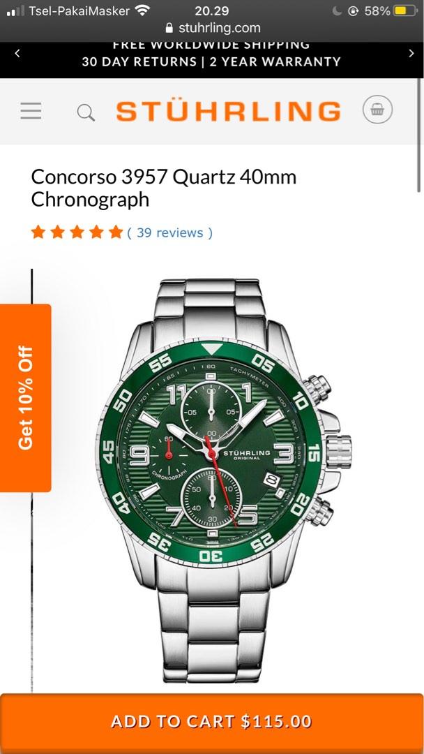 Concorso 985 cheap quartz 40mm chronograph