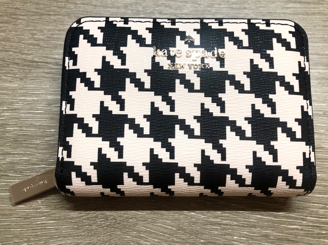 Kate Spade wallet - houndstooth darcy pattern, Women's Fashion, Bags &  Wallets, Purses & Pouches on Carousell