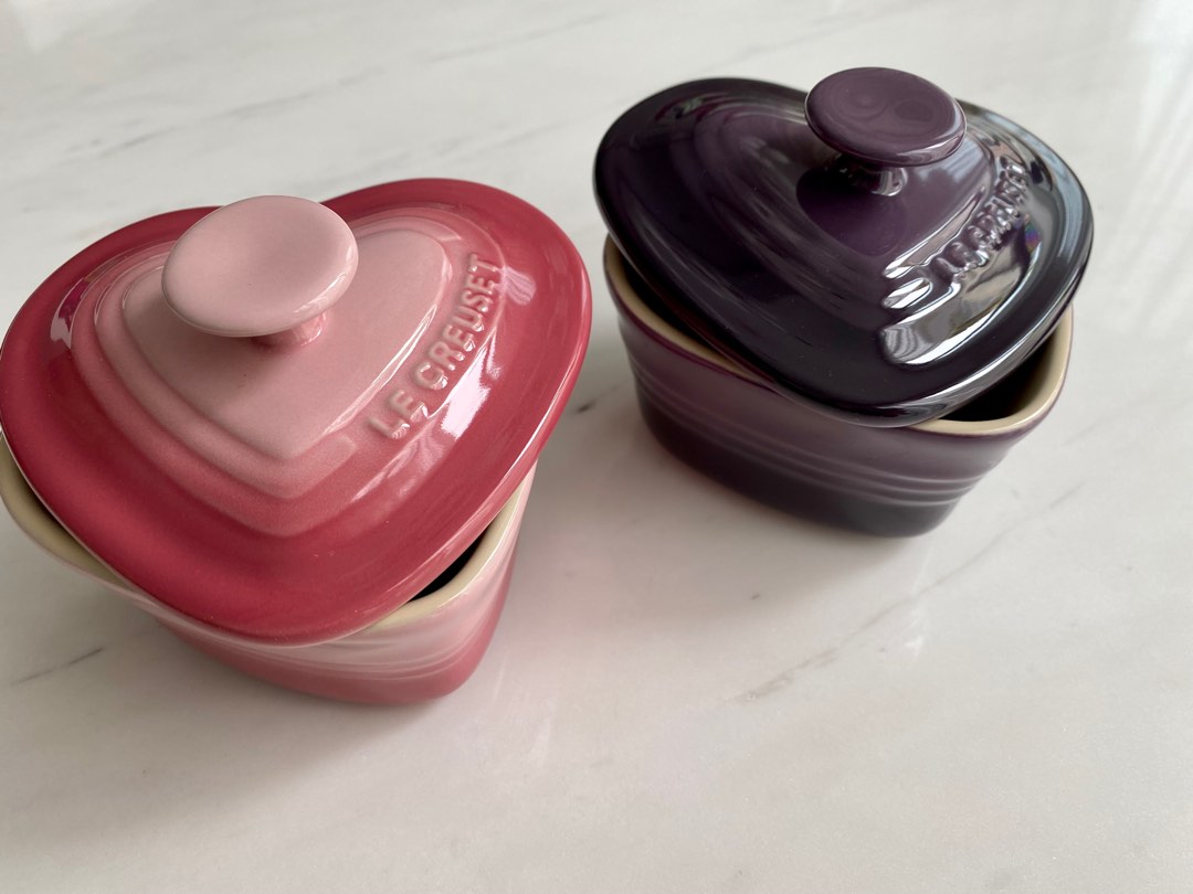 Le Creuset HeartShaped Ramekins, Furniture & Home Living, Kitchenware