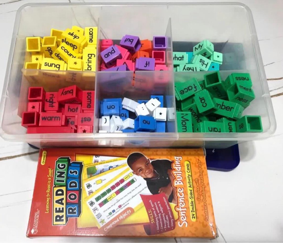 Learning resources reading rods sentence building set, Hobbies & Toys