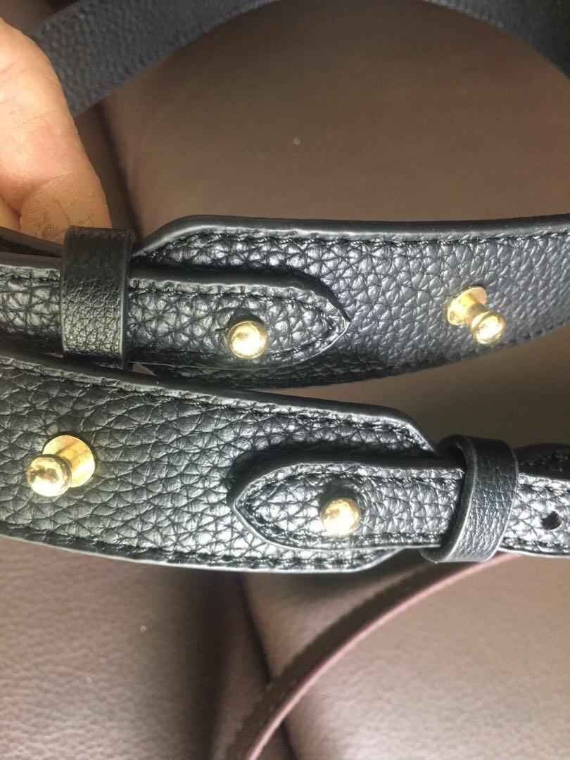 Leather strap for Hermes picotin 18 22 26 etoupe black