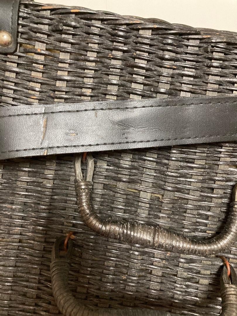 Leather straps Picnic Basket, Furniture & Home Living, Kitchenware