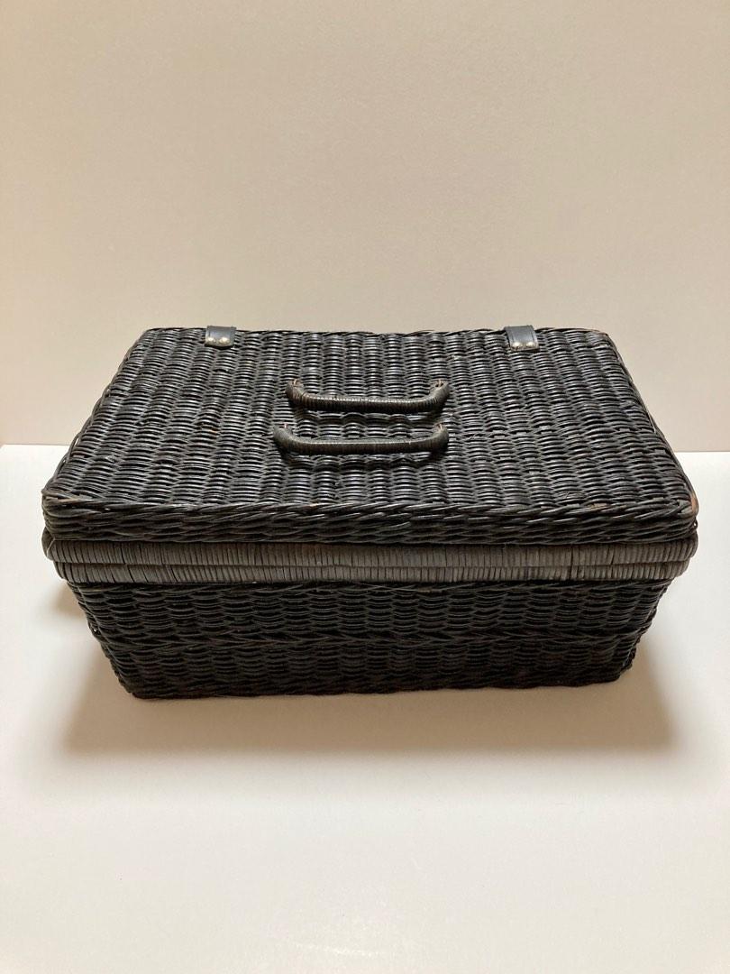 Leather straps Picnic Basket, Furniture & Home Living, Kitchenware