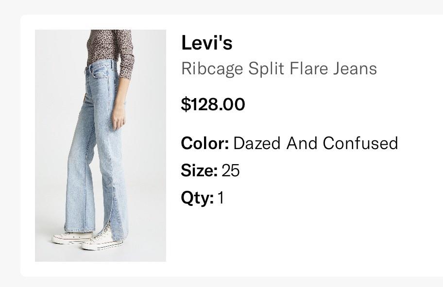 Levi's Ribcage Split Flare Jeans