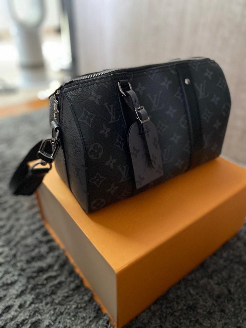 Louis Vuitton Monogram Eclipse Reverse Canvas City Keepall Bag