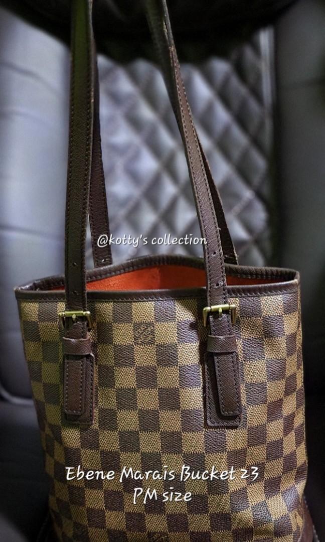 Louis Vuitton, Bags, Louis Vuitton Damier Ebene Marais Bucket Bag 23