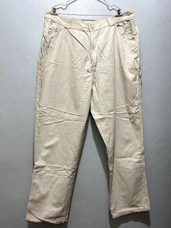 Men plus size beige cream off white St John’s Bay cargo pants