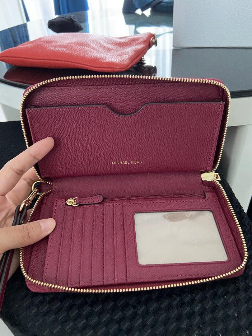 MICHAEL KORS JET SET TRAVEL MEDIUM ZIPAROUND CARD CASE SIGNATURE IN BR   eatsleepshop