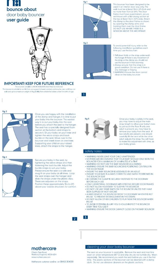 Mothercare baby door bouncer outlet
