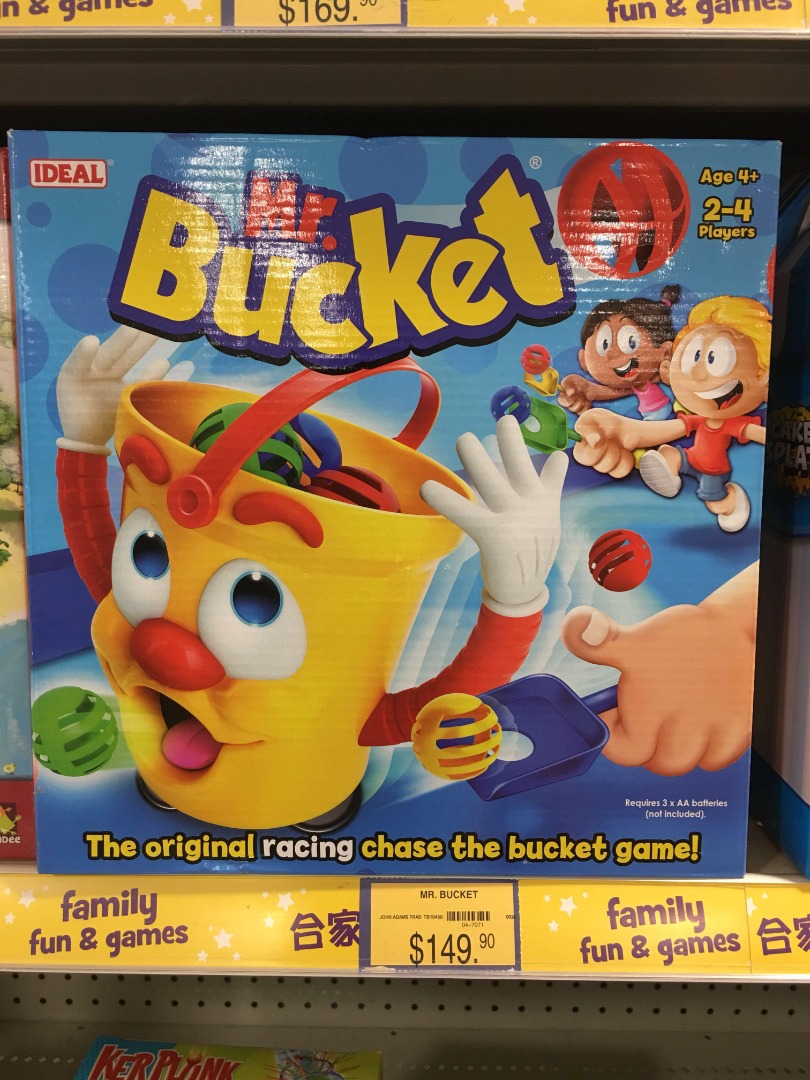 Mr. Bucket The original racing chase the bucket game!, 興趣及遊戲, 玩具 & 遊戲
