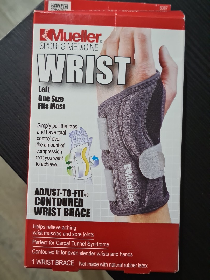 Mueller Adjust To Fit Contoured Wrist Brace Left 1 Piece, Health