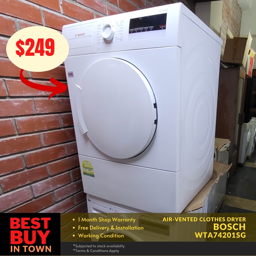 MUST BUY! BOSCH 7KG Vented Clothes Dryer (91991), TV & Home Appliances