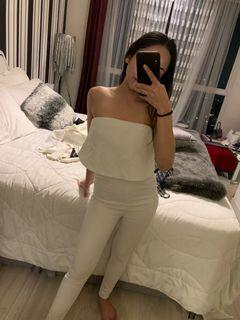 Nasty Gal white jumpsuit